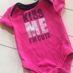 Baby glam kiss me I’m cute onesie